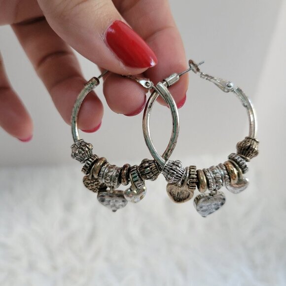 Antique Indian Hoop Style Earrings - Picture 1 of 4